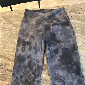 Lululemon Athletica Charcoal Tie-Dye Flare Pants